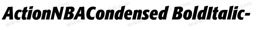 ActionNBACondensed BoldItalic字体转换